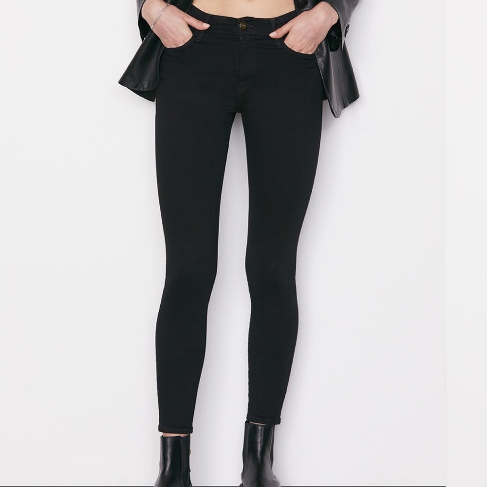Black Frame Denim Le High Skinny Jeans